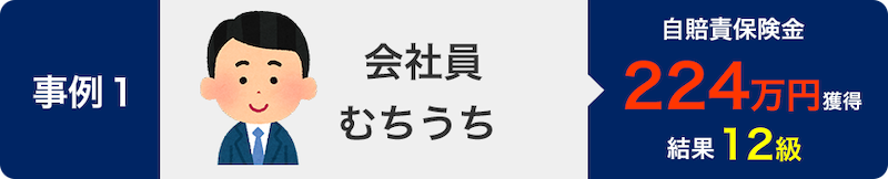 事例1・むちうち・サラリーマン・結果12級